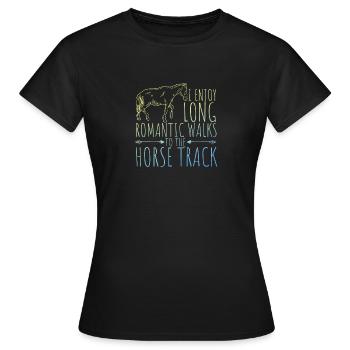 courses de chevaux - T-shirt Femme - noir - Devant - AI Model Female 172 dark (172cm)