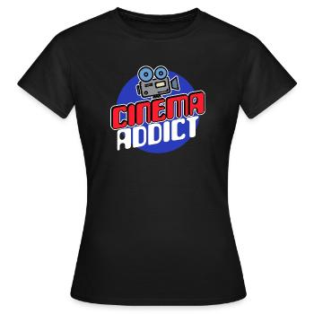 Films, Appareil photo, Déclaration, Théâtre, Soirée cinéma, Films - T-shirt Femme - noir - Devant - AI Model Female 172 dark (172cm)