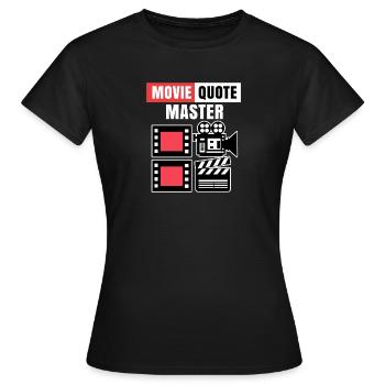 Movies Kamera Statement Filme Dvd Abend Theater - Frauen T-Shirt - Schwarz - Vorne - AI Model Female 172 dark (172cm)