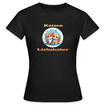 Katzenliebhaber - Frauen T-Shirt - Schwarz - Vorne - AI Model Female 172 dark (172cm)