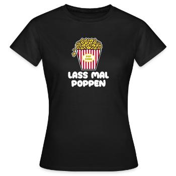 Movies Statement Movies Movie Night Movie Night Popcorn - Women's T-Shirt - black - Front - AI Model Female 172 dark (172cm)