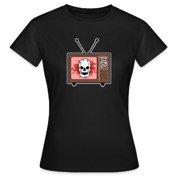 TV Night Movies Television Cineast Cinema Movies - T-shirt Femme - noir - Devant - AI Model Female 172 dark (172cm)