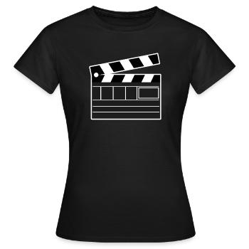Movies Kinoabend Dvd Abend Film Schauen Cineast - Frauen T-Shirt - Schwarz - Vorne - AI Model Female 172 dark (172cm)