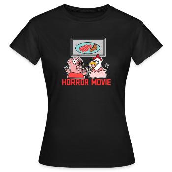 Cinéma Films Déclaration Cinéma Night Cinéma Streaming - T-shirt Femme - noir - Devant - AI Model Female 172 dark (172cm)