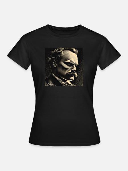 Filosoof Nietzsche - Dame-T-shirt - sort