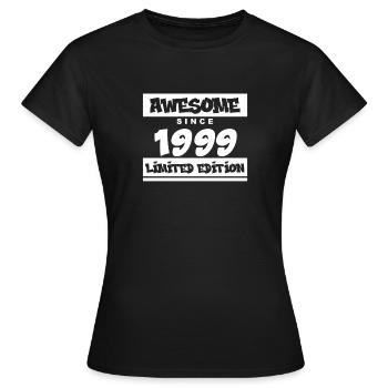 1999 - Jahrgang 1999 - Fantastisch seit 1999 - Frauen T-Shirt - Schwarz - Vorne - AI Model Female 172 dark (172cm)