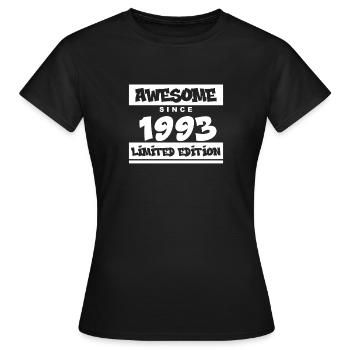 1993 - Jahrgang 1993 - Fantastisch seit 1993 - Frauen T-Shirt - Schwarz - Vorne - AI Model Female 172 dark (172cm)