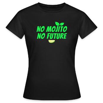 Mojito, Cocktail, Mojito-Fächer, Rum - Frauen T-Shirt - Schwarz - Vorne - AI Model Female 172 dark (172cm)