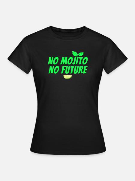 Mojito, Cocktail, Mojito-Fächer, Rum - Frauen T-Shirt - Schwarz
