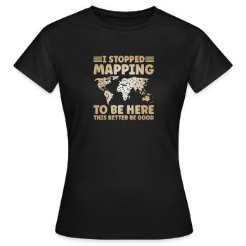 Kartografie Design - Frauen T-Shirt - Schwarz - Vorne - AI Model Female 172 dark (172cm)