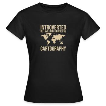 Kartografie Design - Frauen T-Shirt - Schwarz - Vorne - AI Model Female 172 dark (172cm)