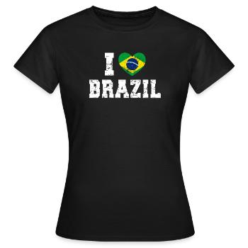 Brazil - Women's T-Shirt - black - Front - AI Model Female 172 dark (172cm)