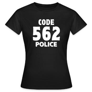 562, Polizei, Ich bin Polizist - Frauen T-Shirt - Schwarz - Vorne - AI Model Female 172 dark (172cm)