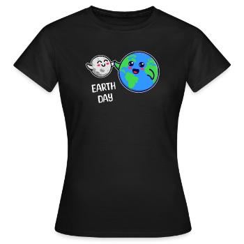 Mutter Erde Umwelt Umweltfreundlich Statement - Frauen T-Shirt - Schwarz - Vorne - AI Model Female 172 dark (172cm)