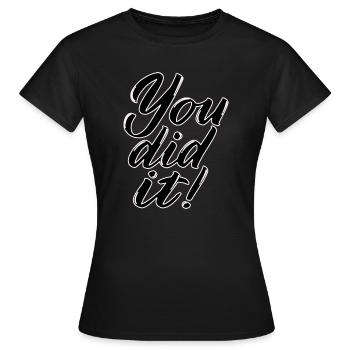 T-shirt avec slogan - T-shirt Femme - noir - Devant - AI Model Female 172 dark (172cm)