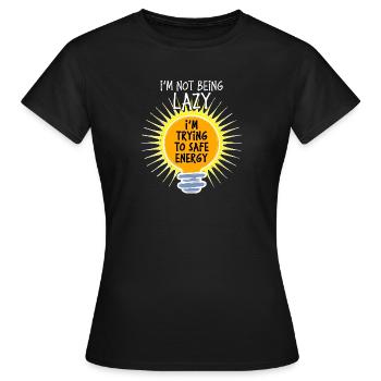 Sustainability Earth Environment Statement Environmental Protection - Women's T-Shirt - black - Front - AI Model Female 172 dark (172cm)
