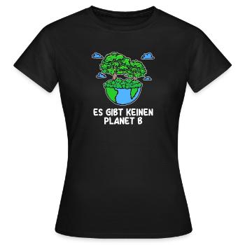 Baum Planet Erde Statement Umwelt Umweltfreundlich - Frauen T-Shirt - Schwarz - Vorne - AI Model Female 172 dark (172cm)