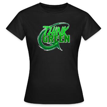 Environnement Déclaration de l’environnementaliste Terre Mère Nature - T-shirt Femme - noir - Devant - AI Model Female 172 dark (172cm)