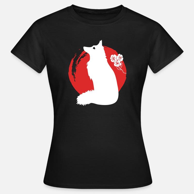 Fox Silhouette Japanese - Women's T-Shirt - black