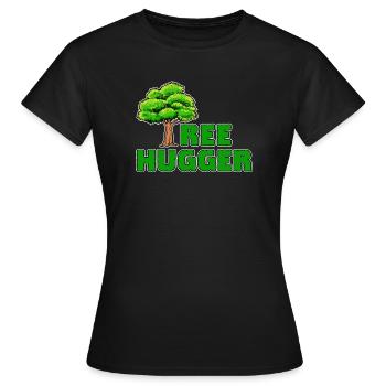 Environment, Tree, Earth, Nature, Statement, Environmental Protection - Women's T-Shirt - black - Front - AI Model Female 172 dark (172cm)
