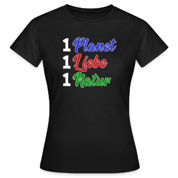Natur Erde Umwelt Umweltfreundlich Statement - Frauen T-Shirt - Schwarz - Vorne - AI Model Female 172 dark (172cm)