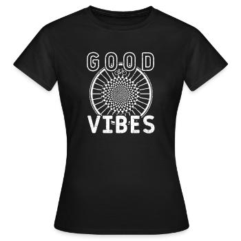 Good wheel - good vibes - Women's T-Shirt - black - Front - AI Model Female 172 dark (172cm)