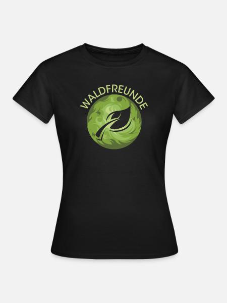 Waldfreunde Blatt Natur Naturschutz Waldschutz - Frauen T-Shirt - Schwarz