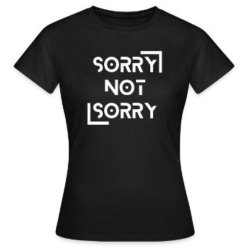 désolé pas désolé - T-shirt Femme - noir - Devant - AI Model Female 172 dark (172cm)