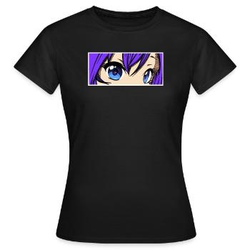 Comic Zeichentrick Manga Japon Anime Animation - T-shirt Femme - noir - Devant - AI Model Female 172 dark (172cm)