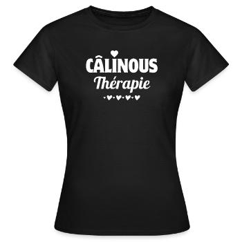 amoureux, couple, amoureuse - T-shirt Femme - noir - Devant - AI Model Female 172 dark (172cm)