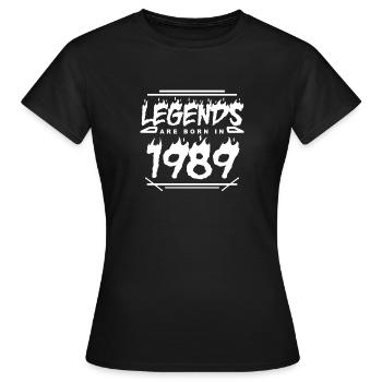 1989 - Jahrgang 1989 - Baujahr 1989 - Frauen T-Shirt - Schwarz - Vorne - AI Model Female 172 dark (172cm)