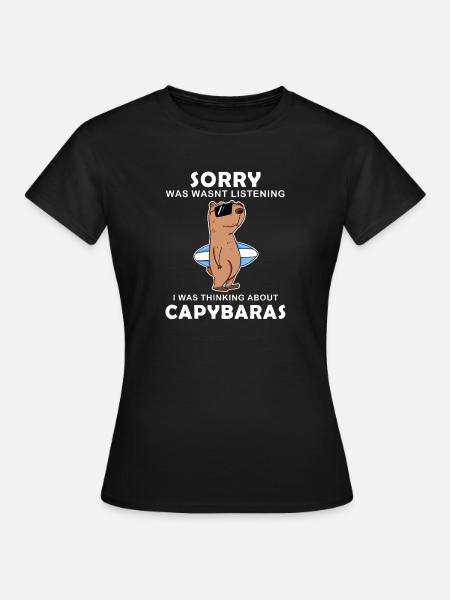 Capybara Capybaras - T-skjorte for kvinner - svart