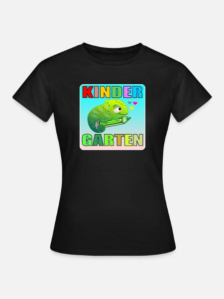 KINDERGARTEN KIND TIERE AMPHIBIE - Frauen T-Shirt - Schwarz
