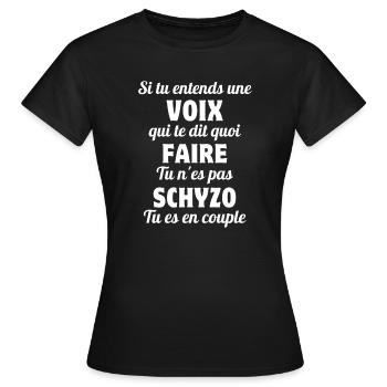 couple, jeune couple, amoureux - T-shirt Femme - noir - Devant - AI Model Female 172 dark (172cm)