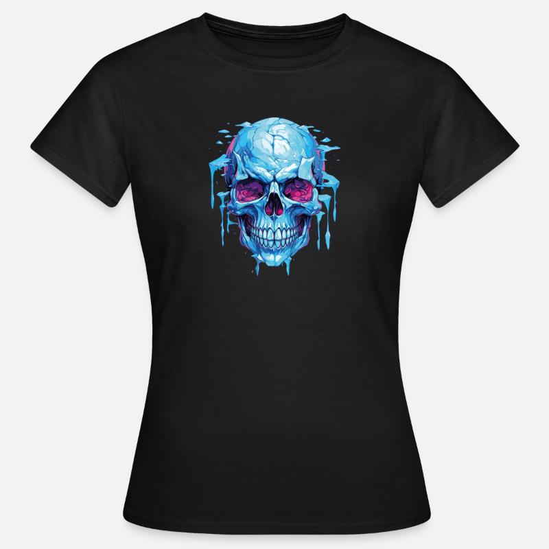 Neon Eis Schädelkunst - Women's T-Shirt - black