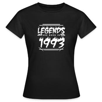 Legend 1993 - Born 1993 - Built in 1993 - Women's T-Shirt - black - Front - AI Model Female 172 dark (172cm)