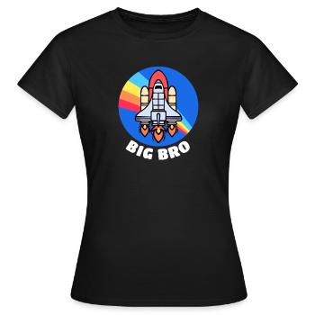Frère Dire Grand Frère Frères et sœurs Cœur de frère - T-shirt Femme - noir - Devant - AI Model Female 172 dark (172cm)