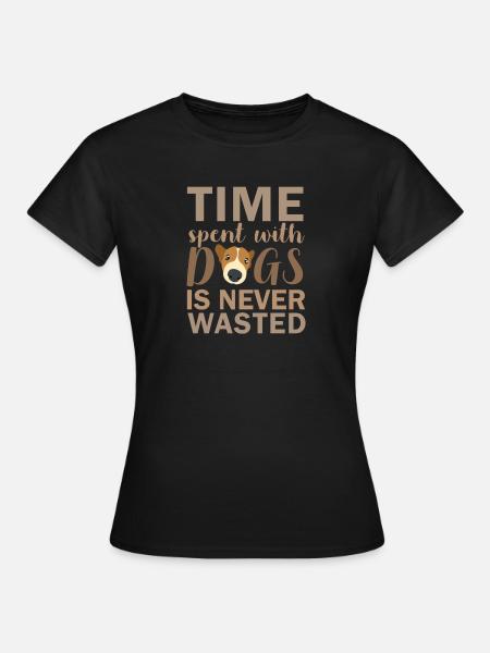 Zeit mit Hunden - Frauen T-Shirt - Schwarz