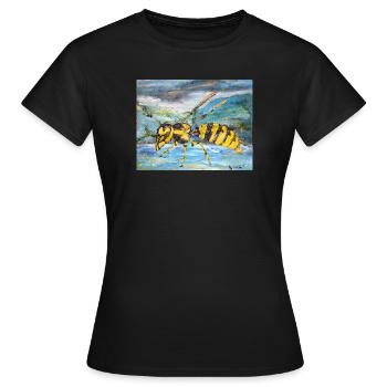Guêpe - T-shirt Femme - noir - Devant - AI Model Female 172 dark (172cm)