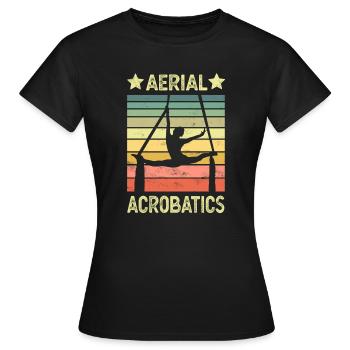 Acrobaties aériennes en tissu vertical - T-shirt Femme - noir - Devant - AI Model Female 172 dark (172cm)