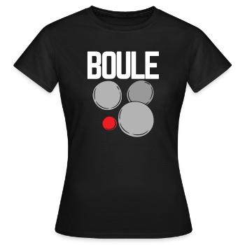Boule boule boules pour bouler pétanque - T-shirt Femme - noir - Devant - AI Model Female 172 dark (172cm)