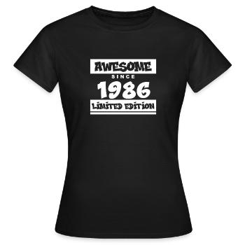 1986 - Born 1986 - Fantastic since 1986 - Women's T-Shirt - black - Front - AI Model Female 172 dark (172cm)
