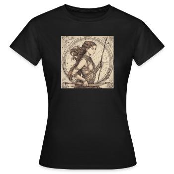 Zodiac Sagittarius - Frauen T-Shirt - Schwarz - Vorne - AI Model Female 172 dark (172cm)