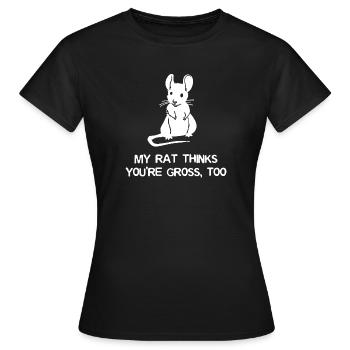 Déclaration de souris Animaux de compagnie Animaux de compagnie Animaux - T-shirt Femme - noir - Devant - AI Model Female 172 dark (172cm)