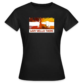 Tiere Statement Haustiere Kuscheltier Hund - Frauen T-Shirt - Schwarz - Vorne - AI Model Female 172 dark (172cm)