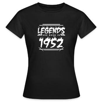 1952 - Born 1952 - Built in 1952 - Women's T-Shirt - black - Front - AI Model Female 172 dark (172cm)