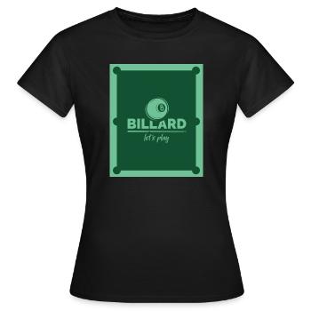 Billards Symbole de table de billard 8-ball Graphic Club - T-shirt Femme - noir - Devant - AI Model Female 172 dark (172cm)