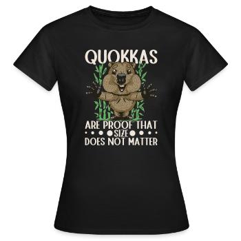 Quokkas are proof - Women's T-Shirt - black - Front - AI Model Female 172 dark (172cm)