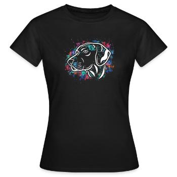 Haustiere Hund Lieblingstier Kuscheltier Heimtier - Frauen T-Shirt - Schwarz - Vorne - AI Model Female 172 dark (172cm)