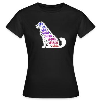Lieblingstier Statement Hund Haustiere Kuscheltier - Frauen T-Shirt - Schwarz - Vorne - AI Model Female 172 dark (172cm)